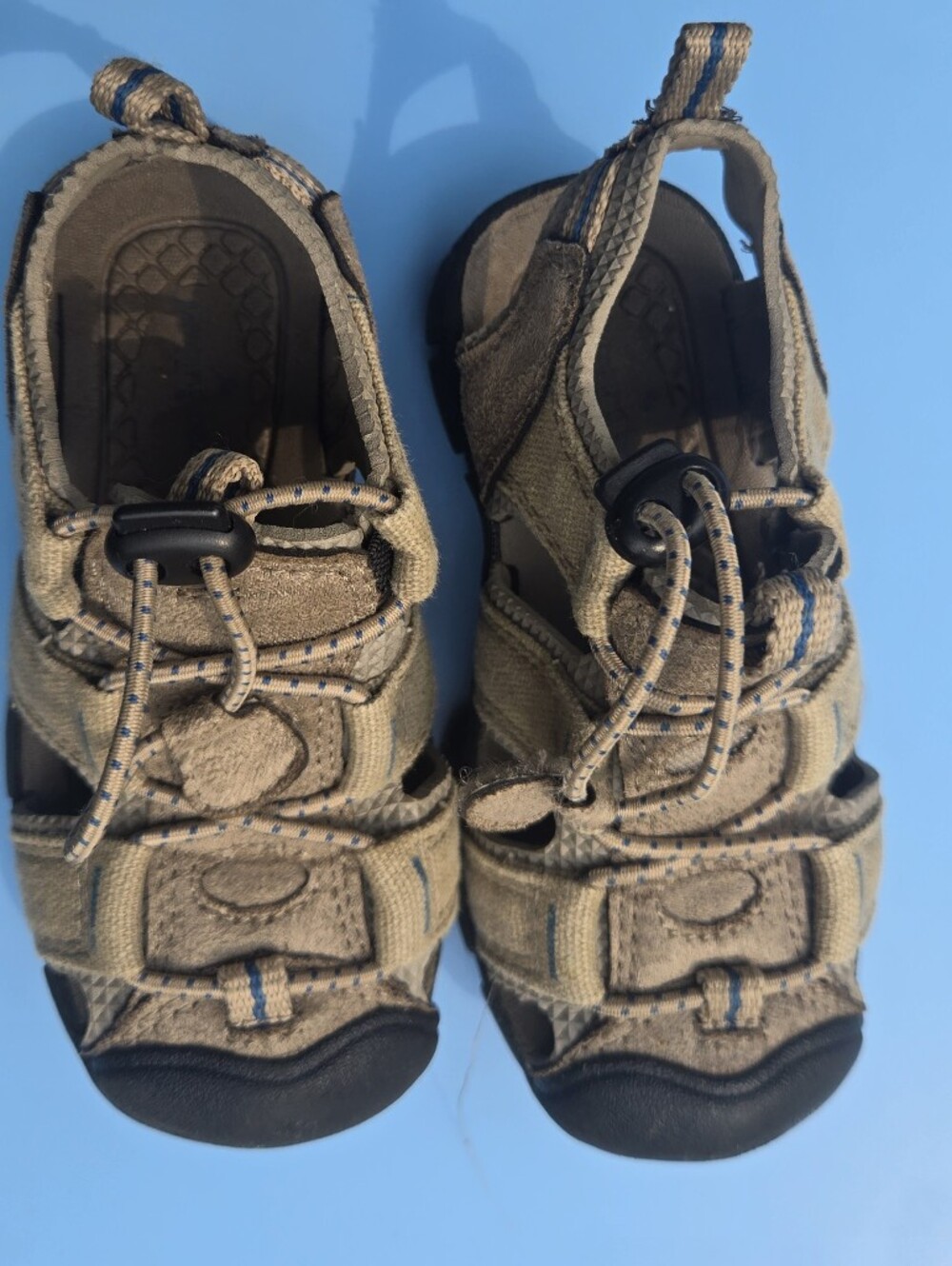 jumping beans Tan and Black Kids Closed-Toe Outdoor Sandals